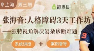 第3期·张海音：人格障碍3天工作坊 | 咨询师如何稳住自己，也能稳住最棘手的治疗关系？！